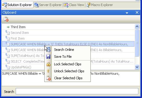 Visual Studio Clipboard Manager Plugin