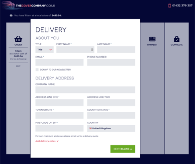 Checkout Delivery Form