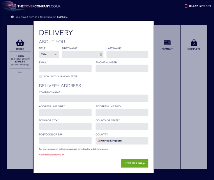 Checkout Delivery Form